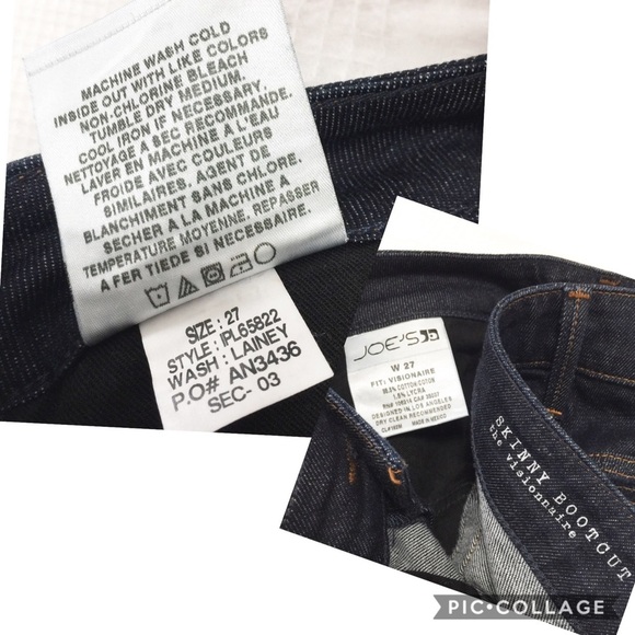 NEW Joe's Jeans The Vissionaire Dark Wash Denim Skinny Boot Cut Jeans 27 - Picture 7 of 8